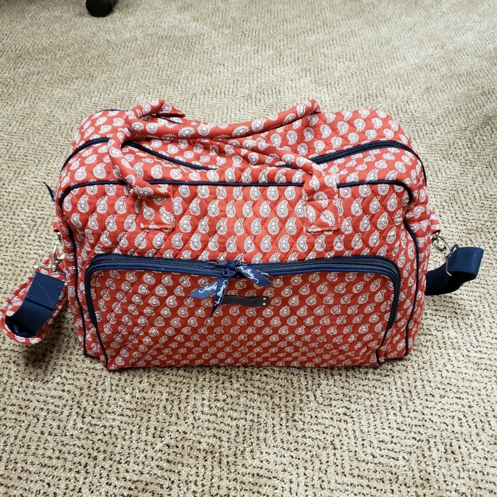 Vera Bradley Red Paisley Weekend travel bag